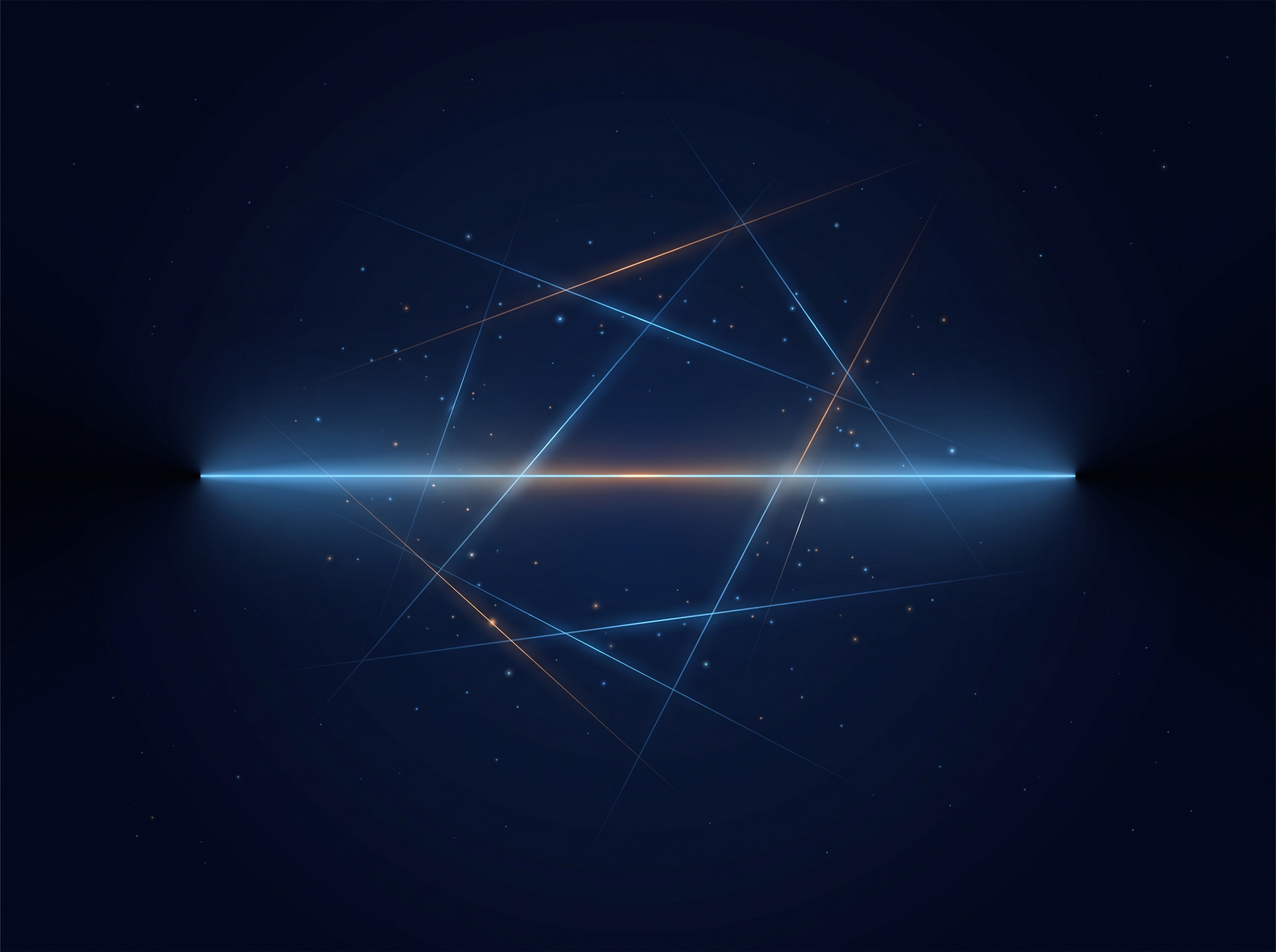 A glowing horizontal band bounded sharply on both ends, bright and steady only in its narrow central working range, fading to dark past each edge.